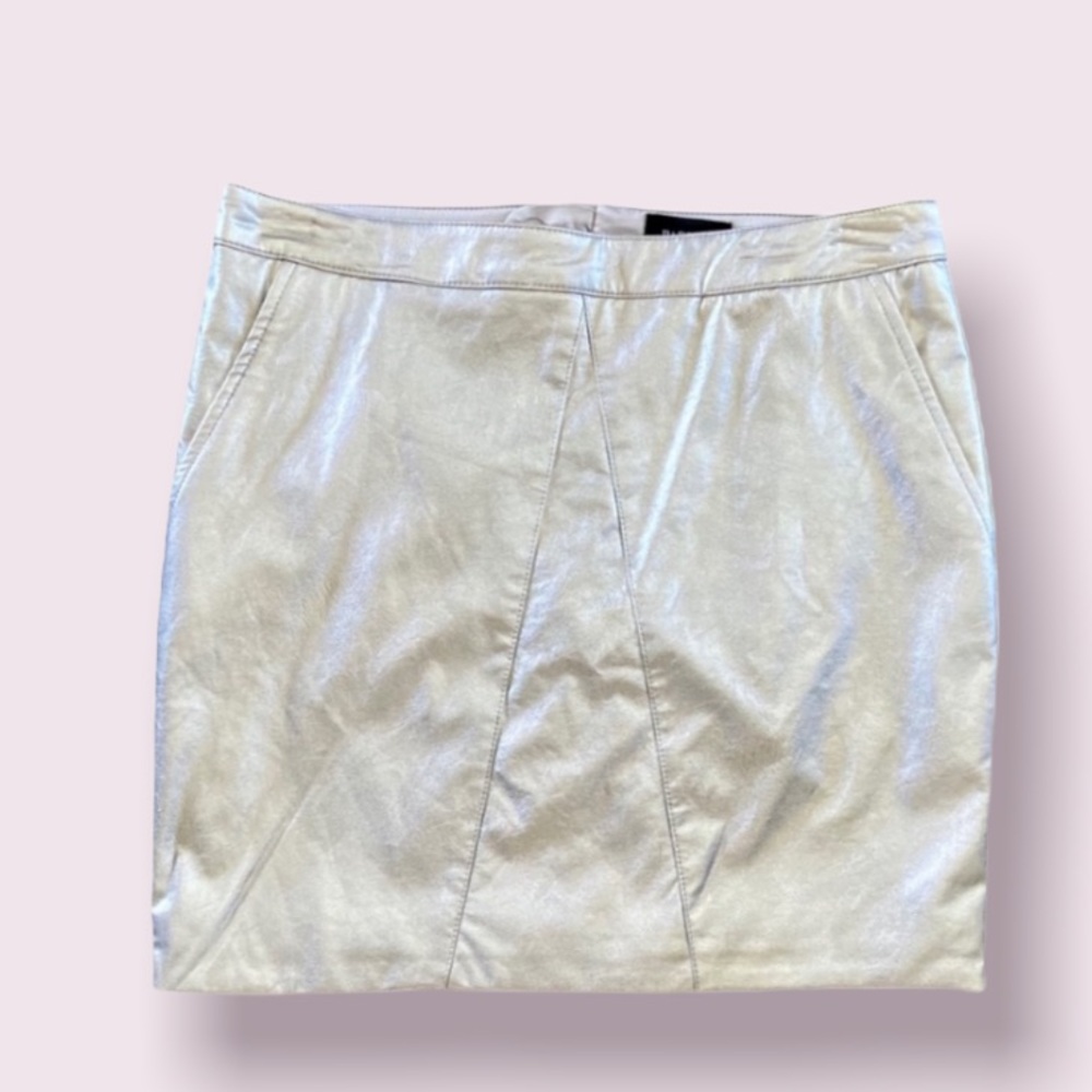 Bardot Alexis Faux Leather Miniskirt in Metallic Silver